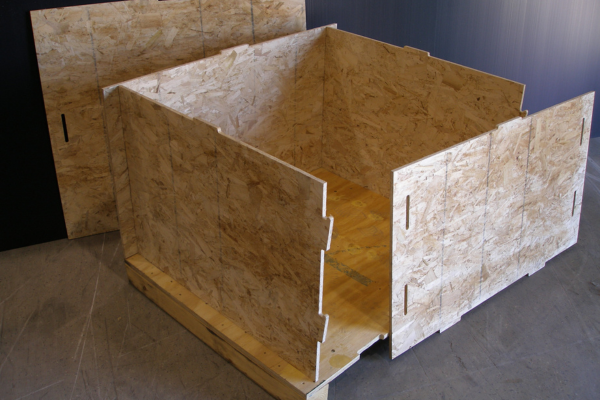 View of Large Wooden Shipping Crates | Crating Services Company